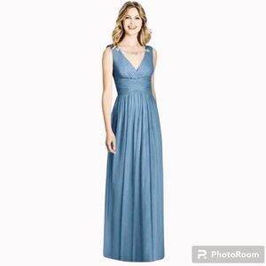 NWT Jenny Packham Sz 4 Chiffon Silver Gray Formal Maxi Dress/Gown (JP1005)